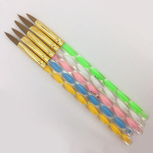 Crystal Clear Handle Acrylic Nail Art Painting Drawing Brush Pen